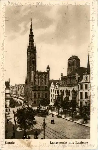 Danzig - Langemarkt mit Rathaus -482006