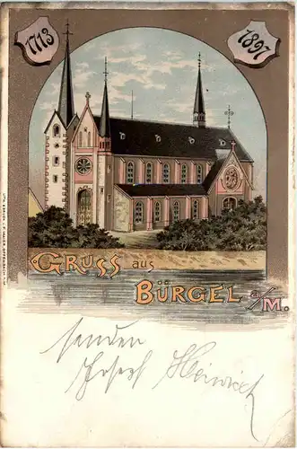 Offenbach - Gruss aus Bürgel - Litho -493374