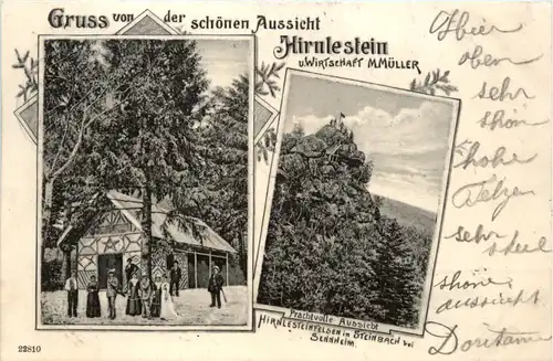 Gruss von der schönen Aussicht Hirnlestein - Sennheim -498442