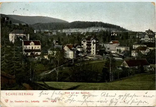 Schreiberhau - Blick auf den Bahnhof -600144