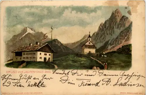 Gruss vom Jaufenhaus - Litho -605052