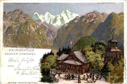 Heimwehfluh bei Interlaken - Litho Steinmann -479080