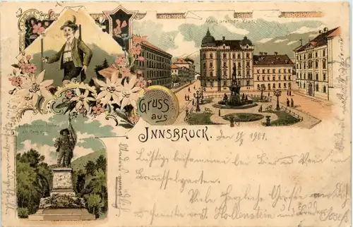 Gruss aus Innsbruck - Litho - Künstler-AK Eugen Felle -605940