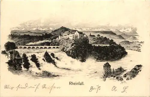 Schaffhausen Rheinfall - Künstler-AK Eugen Felle -609512