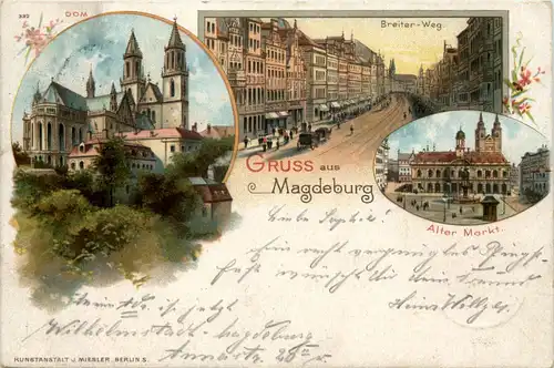 Gruss aus Magdeburg - Litho -618416