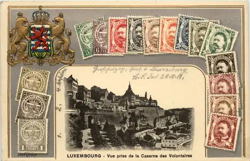 Briefmarken Luxembourg - Litho Prägekarte -620182