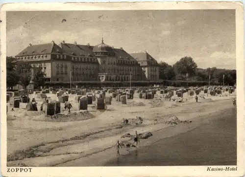 Ostseebad Zoppot - Strand mit Casino -625450