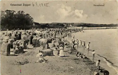 Ostseebad Zoppot - Strandleben -625756