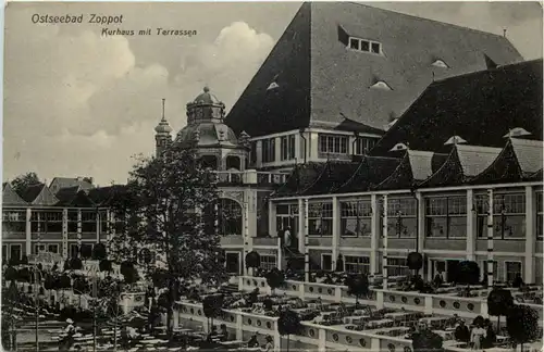 Ostseebad Zoppot - Kurhaus mit Terrassen -625374