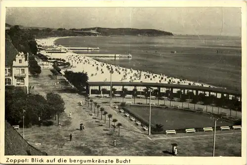 Ostseebad Zoppot - Blick auf die bergumkränzte Bucht -625584