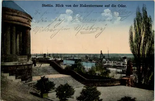 Stettin - Blick von der Hakenterasse auf die Oder -628366