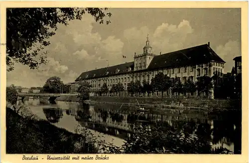 Breslau - Universität mit neuer Brücke -628660