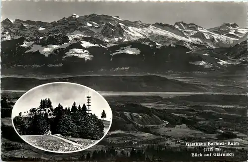 Gasthaus Bachtel Kulm, Blick auf Glärnisch -507772