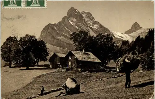 Braunwald - Ortstock und hoher Turm -605272