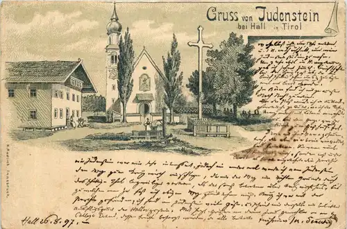 Gruss aus Judenstein bei Hall in Tirol - Litho -605048