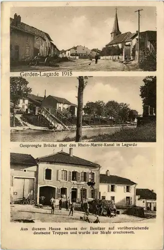 Gerden-Lagarde 1915 - Feldpost Bayr. Ldw. Feld Art. Regt. Nr 1 -643222