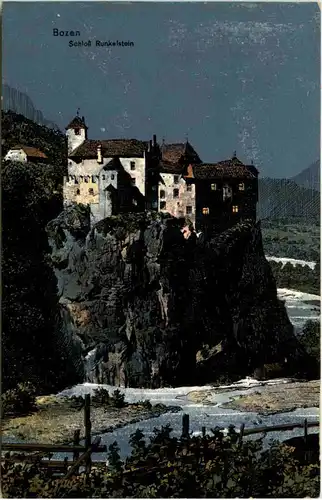 Bozen - Schloss Runkelstein - Künstler-AK Eugen Felle -606034