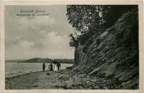 Ostseebad Zoppot - Strandpartie bei Adleshorstartie -624986