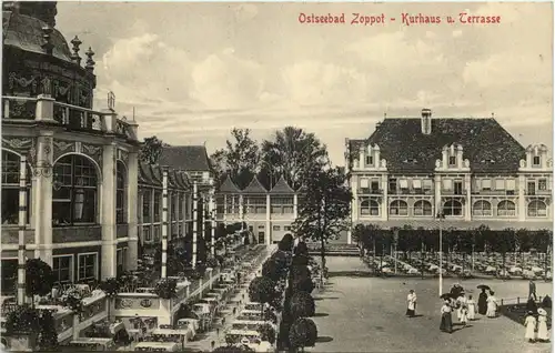 Zoppot - Kurhaus und Terrasse -625382