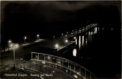 Ostseebad Zoppot - Seesteg bei Nacht -625560