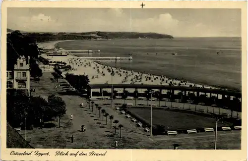 Ostseebad Zoppot - Blick auf den Strand -625580