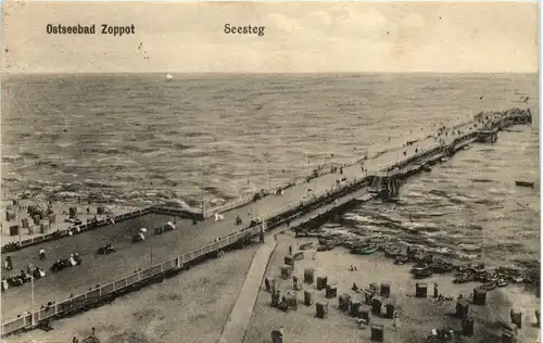 Ostseebad Zoppot - Seesteg -625898