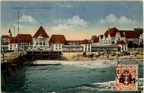 Ostseebad Zoppot von der Brücke -625068