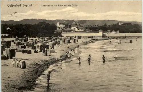 Ostseebad Zoppot - Strandleben -625800