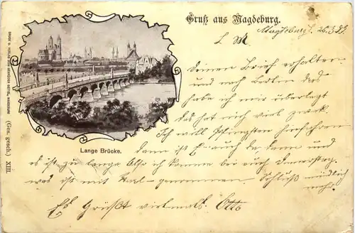 Gruss aus Magdeburg - Lange Brücke -629252