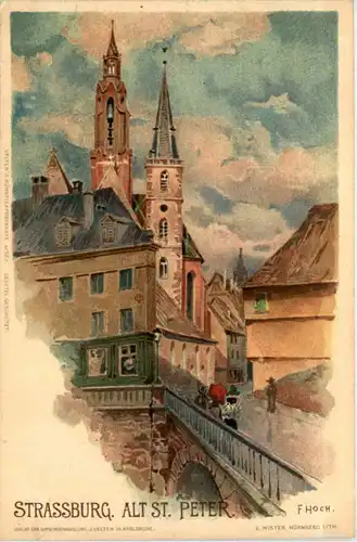 Strassburg Alt St. Peter - Litho -648406