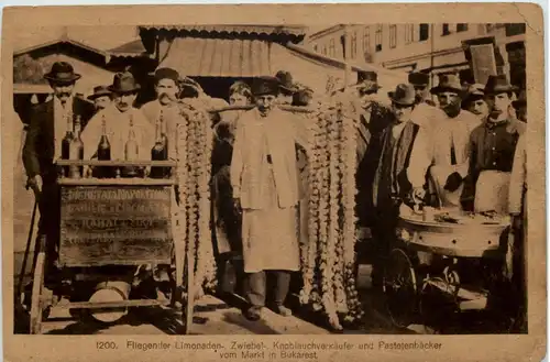 Bukarest - Limonaden Zwiebelverkäufer vom Markt -649482