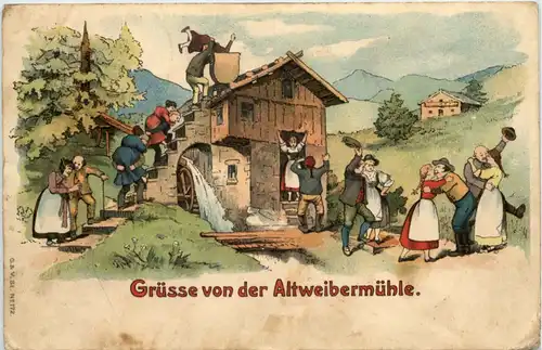 Humor - Gruss von der Altweibermühle -649752