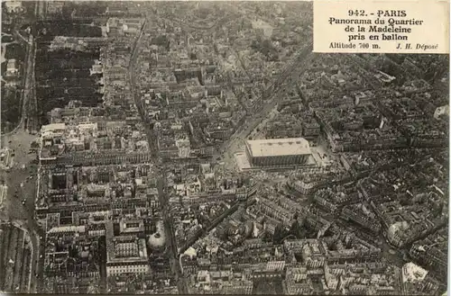 Paris - Panorma Quartier de la Madeleine pris en ballon -653562