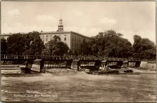 Dessau, Schloss von der Mulde aus -534216