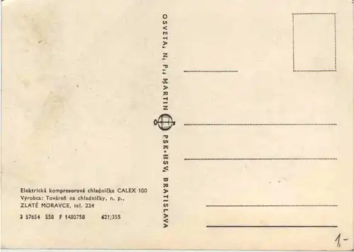 Werbung Kühlschrank Calex 100 -655570