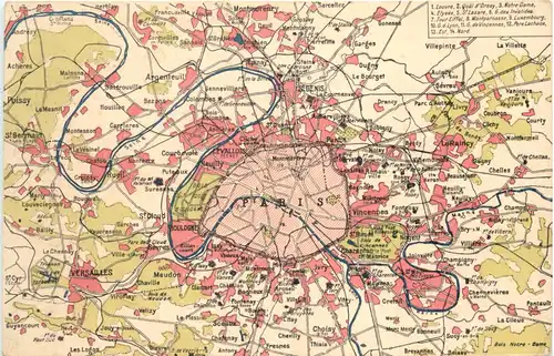 Paris und Umgebung - Landkarte -664062