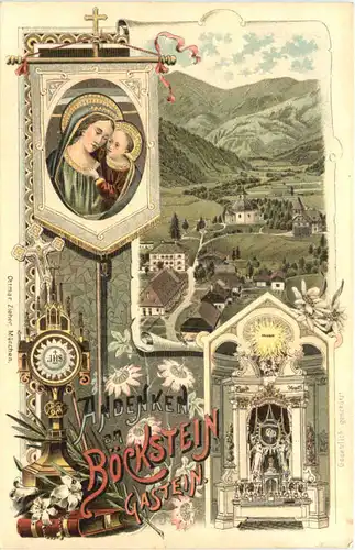 Andenken an Böckstein Gastein - Litho -664624