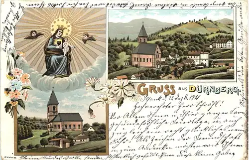 Gruss aus Dürnberg - Litho - Hallein -664616