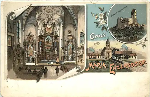 Gruss aus Maria Enzersdorf - Litho -664746