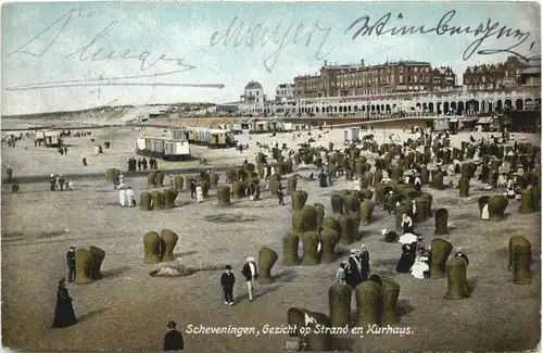 Scheveningen - Gezicht op Strand en Kurhaus -665208