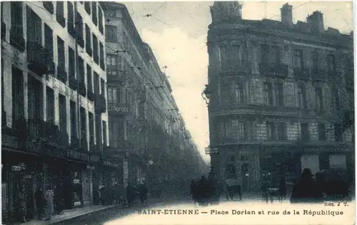 Saint-Etienne, Place Dorian et rue de la Republique -540554