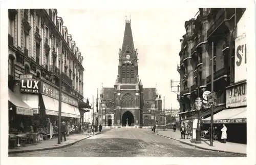 Saint-Denis, La Rue de la Republique et lÈglise Neuve -540606