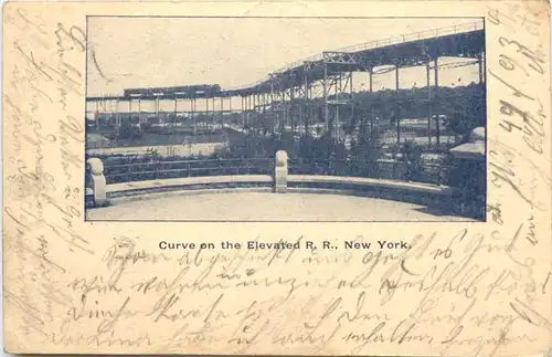 New York - Curve on the Elevated RR -670162