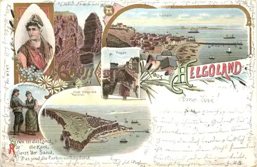 Gruss aus Helgoland - Litho -673264