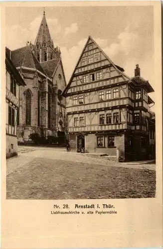 Arnstadt/Thüri. - Liebfrauenkirche und alte Papiermühle -331586