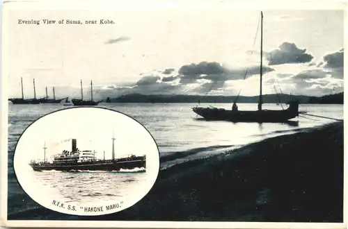 Evening View of Suma near Kobe - NYK SS Hakone Maru -682400