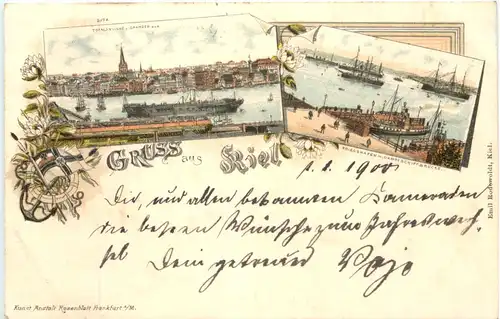 Gruss aus Kiel - Litho -685546