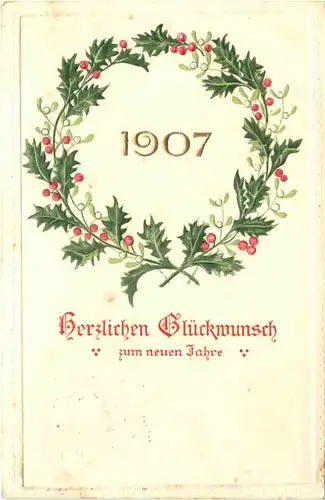 Jahreszahl 1907 - Prägekarte -686004