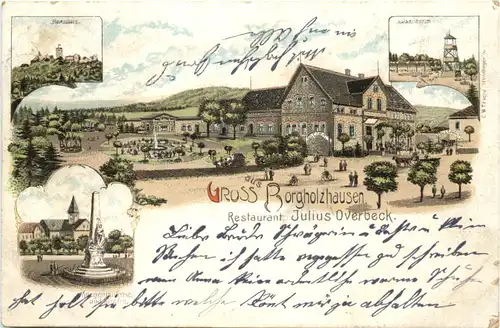 Gruss aus Borgholzhausen - Restaurant Overbeck - Litho -688126