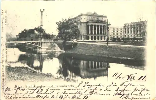 Riga - Stadttheater und Timmbrücke -689820